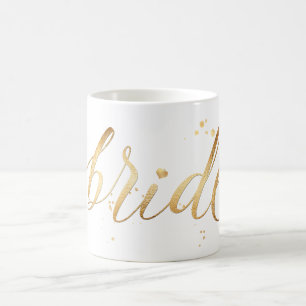 Pix Dezines Bride/Imitats Gold/Modernes Script Kaffeetasse