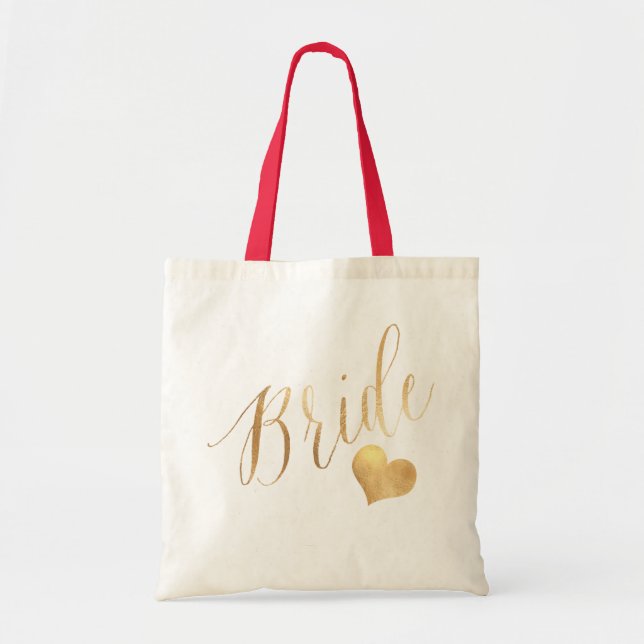 Pix Dezines Bride/Imitats Gold Script Tragetasche (Vorne)