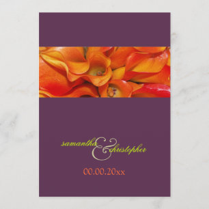 Pix Dezines BURNT ORANGE CALLA LILILIES/DIY BCKGRN Einladung