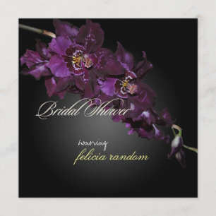 Pix Dezines dunkle lila Orchideen/Vuylstekeara Einladung