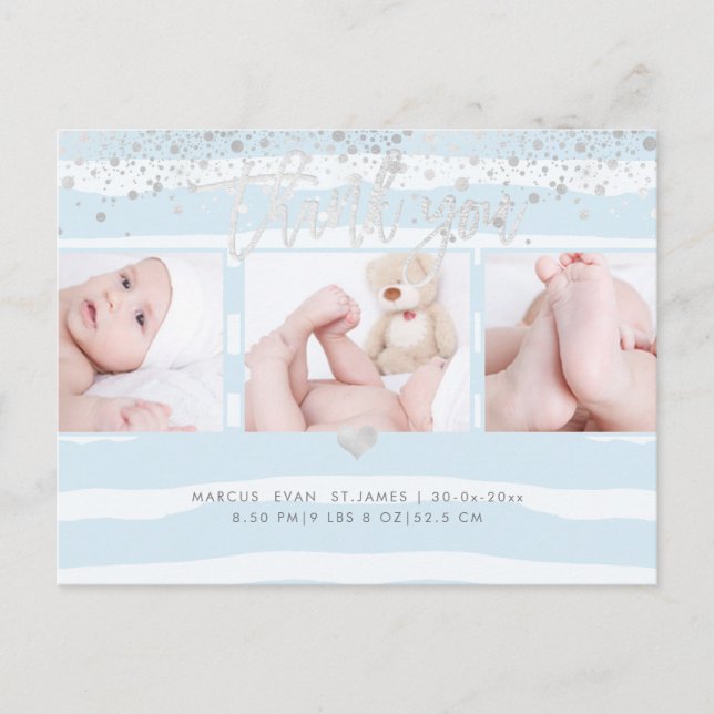 Pix Dezines Dusche Danke / Dazzled Powder Blue Postkarte (Vorderseite)