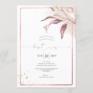 Pix Dezines Dusty Rose Eucalyptus Sprig Taufe Einladung