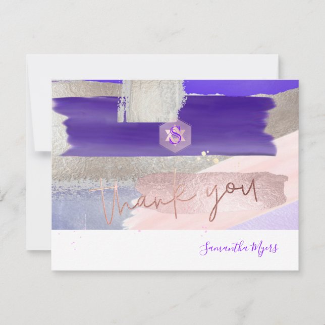 Pix Dezines Garden Rose ✡ Mitzvah Danke ✡ Karten (Vorderseite)