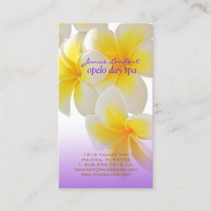 Pix Dezines Hawaii Plumeria Visitenkarte