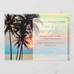 Pix Dezines hawaiian Sunset Beach/Fantasy Einladung