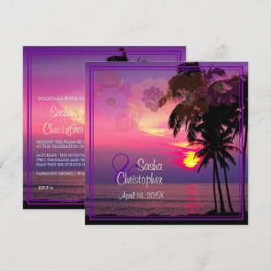 Pix Dezines Hawaiian Sunset Beach /Luau Einladung