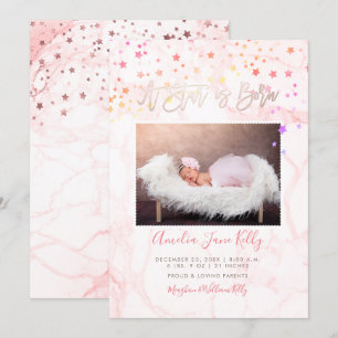 Pix Dezines Imitate Rose Gold Stars, Ein Stern ist Einladung