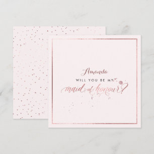Pix Dezines Imitate Rose Gold Trauzeugin Einladung