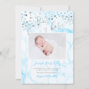 Pix Dezines Imitate Silver Stars, A Star ist Gebor Einladung
