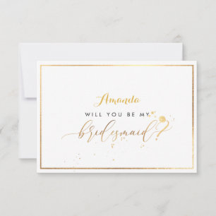 Pix Dezines Imitats Gold werden Sie meine Bridesmä Einladung