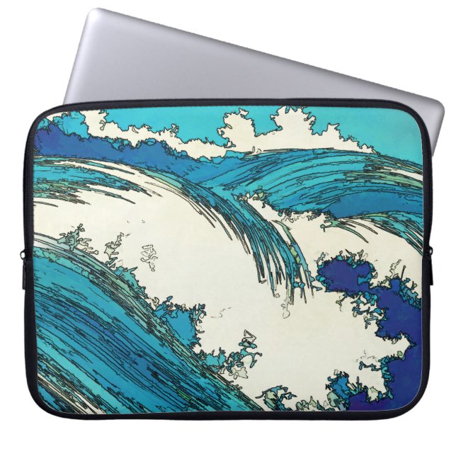 Pix Dezines konen uehara Ozeanwellen, 上 原 Laptopschutzhülle (Vorderseite)
