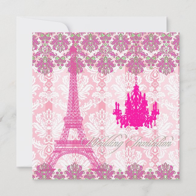 Pix Dezines la Tour eiffel/paris Einladung (Vorderseite)