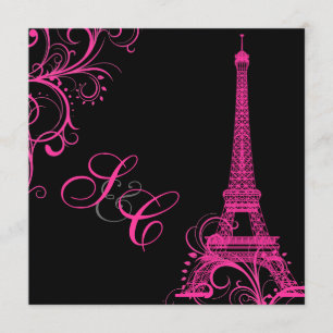 Pix Dezines la Tour eiffel/paris Einladung