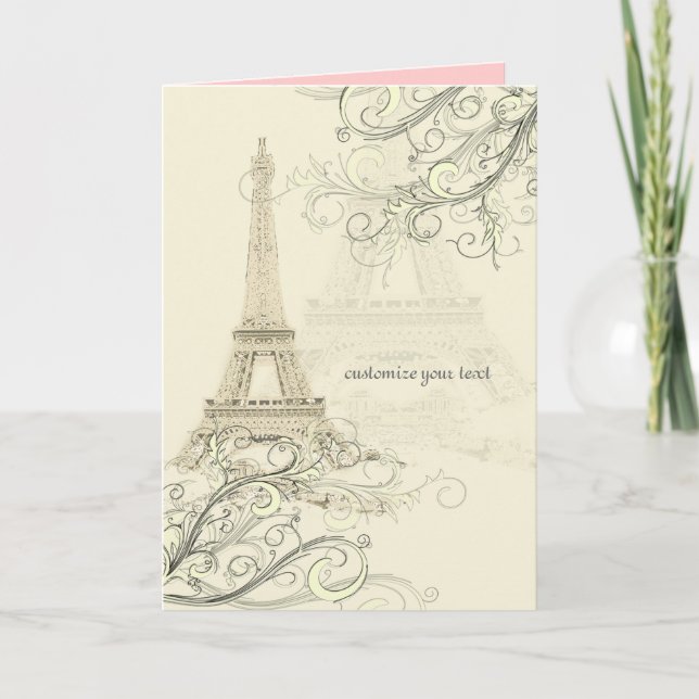 Pix Dezines la Tour eiffel/paris Karte (Vorderseite)