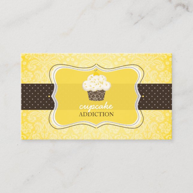 Pix Dezines lemon zest cupcake/pâtisserie Visitenkarte (Vorderseite)