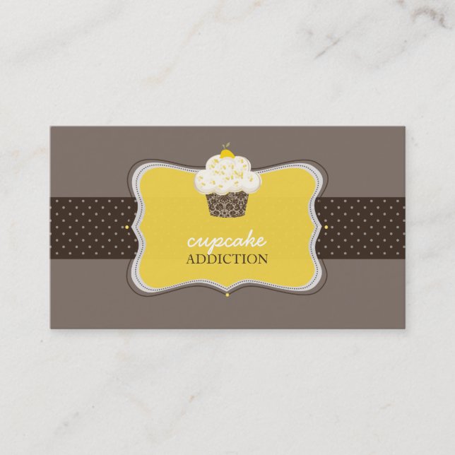 Pix Dezines lemon zest cupcake/pâtisserie Visitenkarte (Vorderseite)