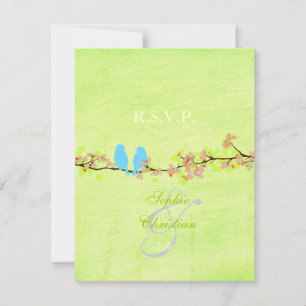 Pix Dezines LIEBT VÖGEL/DIY HINTERGRUNDFARBE RSVP Karte