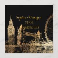 Pix Dezines London/Imitats Gold Foil/DIY Hintergru