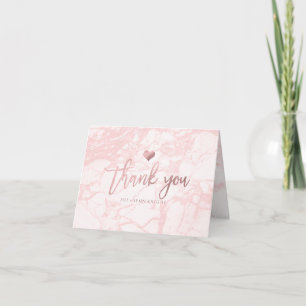 Pix Dezines Marmor Imitate Rose Gold Herzstück/Vie Dankeskarte