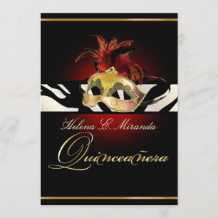 Pix Dezines Masquerade/Quincenera/Zebra/DIY Farbe! Einladung