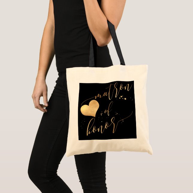 Pix Dezines Matron of Honor/Imitats Gold Calligrap Tragetasche (Vorderseite (Produkt))