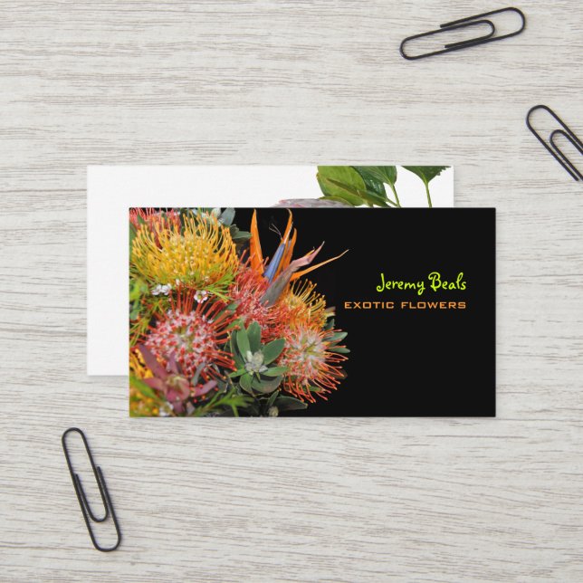 Pix Dezines maui Protea für Indien Visitenkarte (Vorderseite/Rückseite Beispiel)