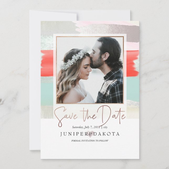 Pix Dezines Moderne Kunst, Zeitung+Korallen Einladung (Vorderseite)