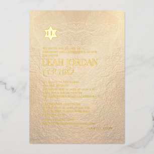 Pix Dezines Moderne Minimalistische Rose Gold Bat  Folieneinladung