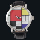 Pix Dezines Mondrian Art Armbanduhr<br><div class="desc">PixDezines mondrian. Copyright © 2013 PixDezines.com™ und PixDezines™ auf zazzle.com. Alle Rechte vorbehalten.</div>