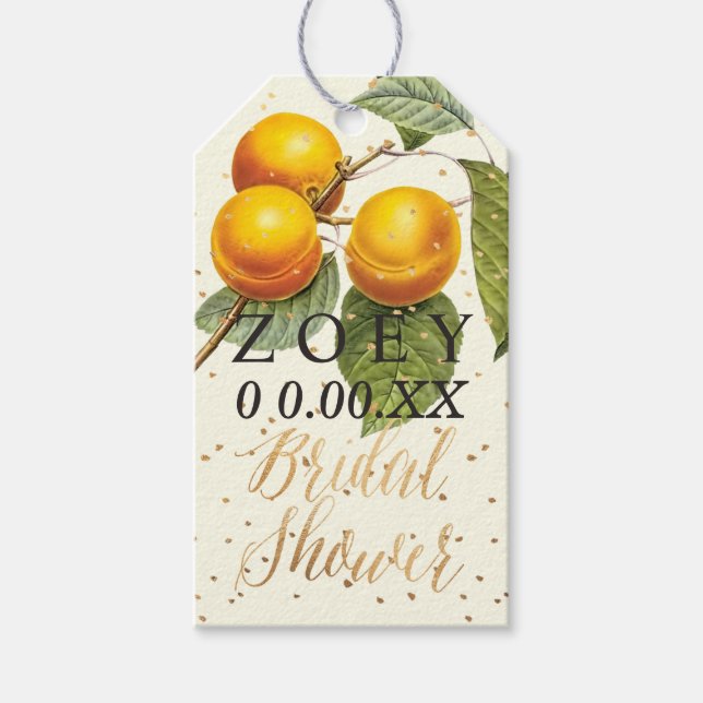 Pix Dezines Orchard/Pfirsiche/Redoute Geschenkanhänger (Vorderseite)