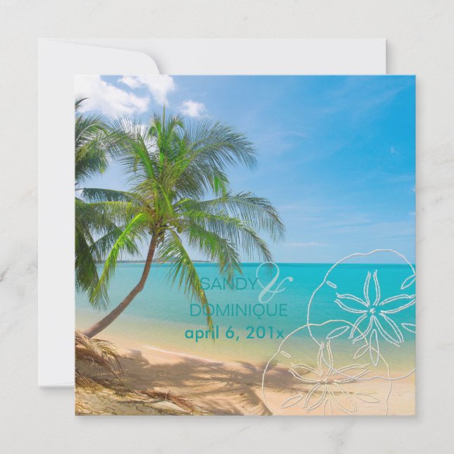 Pix Dezines Paradise/Tropical Island Einladung (Vorderseite)