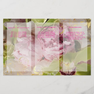Pix Dezines Peonies/Green Cymbidium Bouquets Flyer