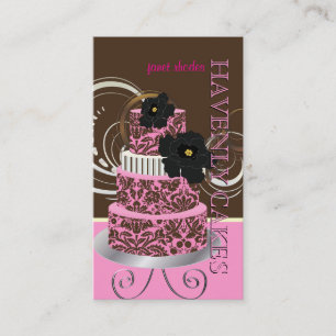 Pix Dezines Pink Schokolade Damaskus Kuchen/Pâtiss Visitenkarte