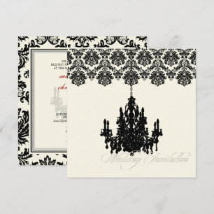 Pix Dezines Piqué Damask + Kronleuchter Einladung