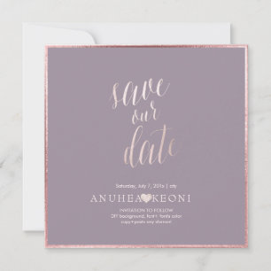 Pix Dezines RETT DATE BLUSH PINK FUN SCRIPT Save The Date