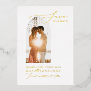 Pix Dezines Rettete unser Date Luxe Calligraphie Folieneinladung