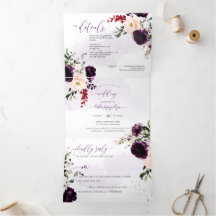 Pix Dezines Rustic H2 Eggplant Burgund Blume