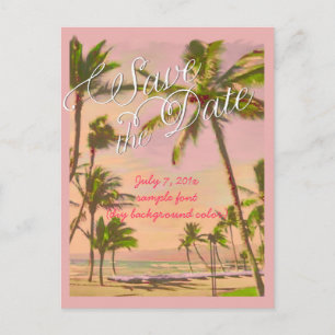 Pix Dezines/Save the Date/Vintag hawaii Ankündigungspostkarte