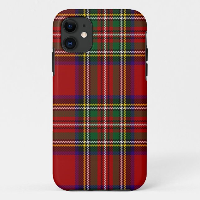 Pix Dezines-Stewart-Tartan Case-Mate iPhone Hülle (Rückseite)