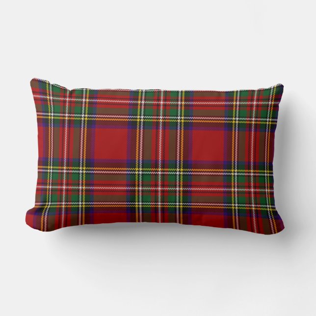 Pix Dezines Stewart Tartan Lendenkissen (Vorderseite)