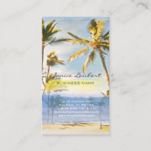 Pix Dezines Vintage hawaiianische Strandszene Visitenkarte
