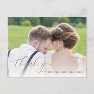 Pix Dezines Wedding Vielen Dank/Imitate Gold Scrip Ankündigungspostkarte