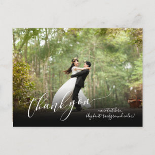 Pix Dezines Wedding Vielen Dank/Moderne Kalligraph Ankündigungspostkarte