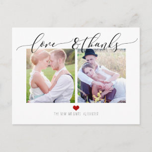 Pix Dezines Wedding Vielen Dank/Moderne Kalligraph Ankündigungspostkarte