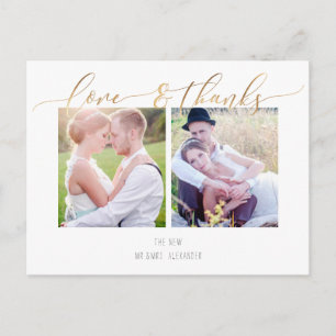 Pix Dezines Wedding Vielen Dank/Moderne Kalligraph Postkarte