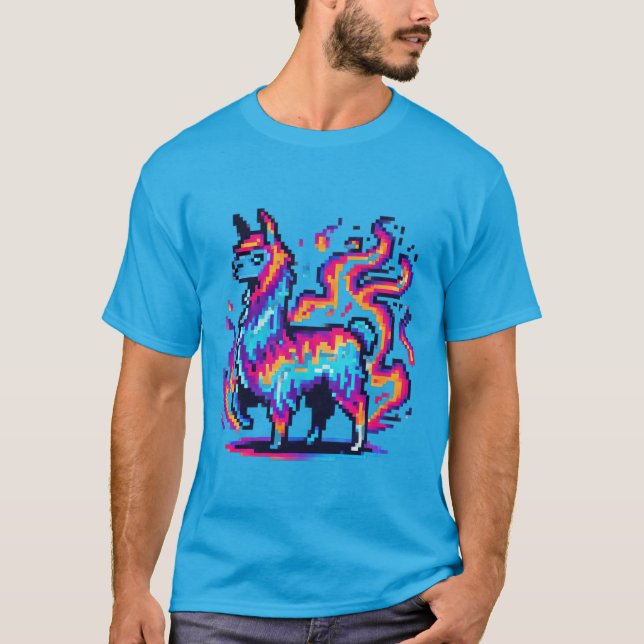 pixated Llama Blaze T-Shirt (Vorderseite)
