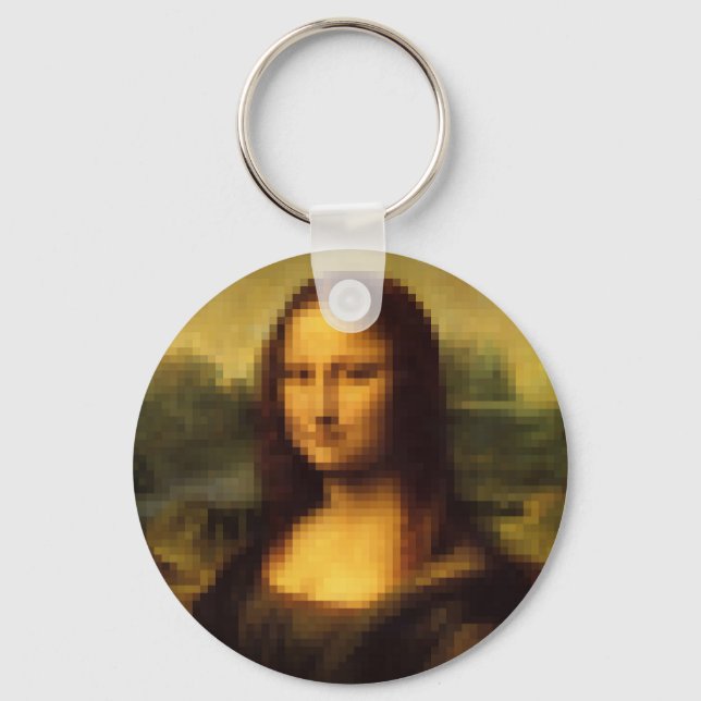 Pixated Mona Lisa Schlüsselanhänger (Vorderseite)