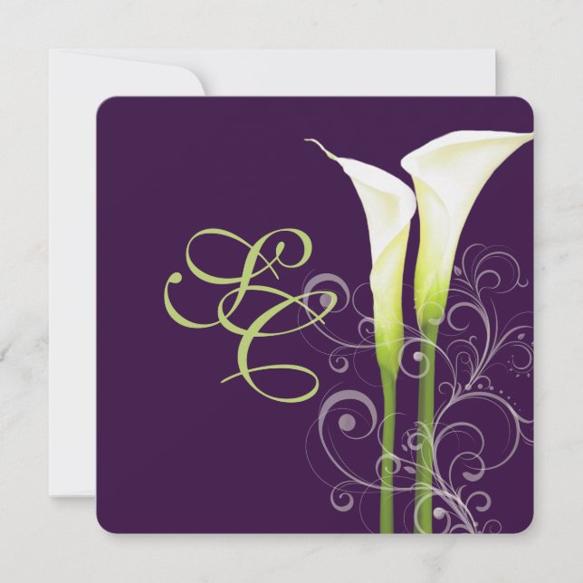 PixDezin calla lilies/DIY Hintergrund Einladung (Vorderseite)