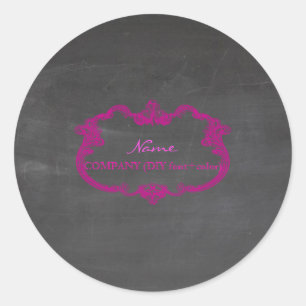 PixDezine Chalkboard+Whimsical Barockrahmen Runder Aufkleber