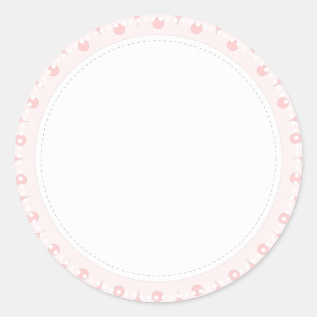PixDezine DIY Monogramm+DIY Farb-/Antiquitätenroll Runder Aufkleber (Vorderseite)